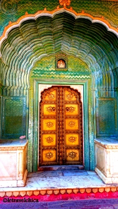 A beautiful door inside City Palace